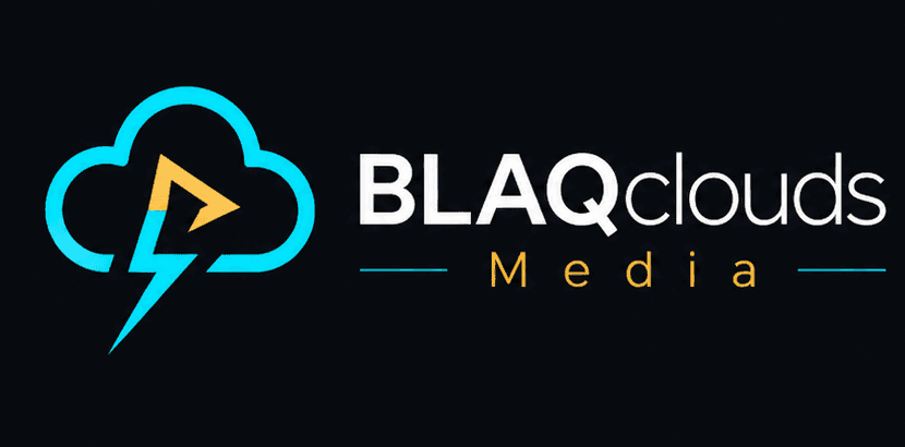 BLAQclouds Media primary logo lockup
